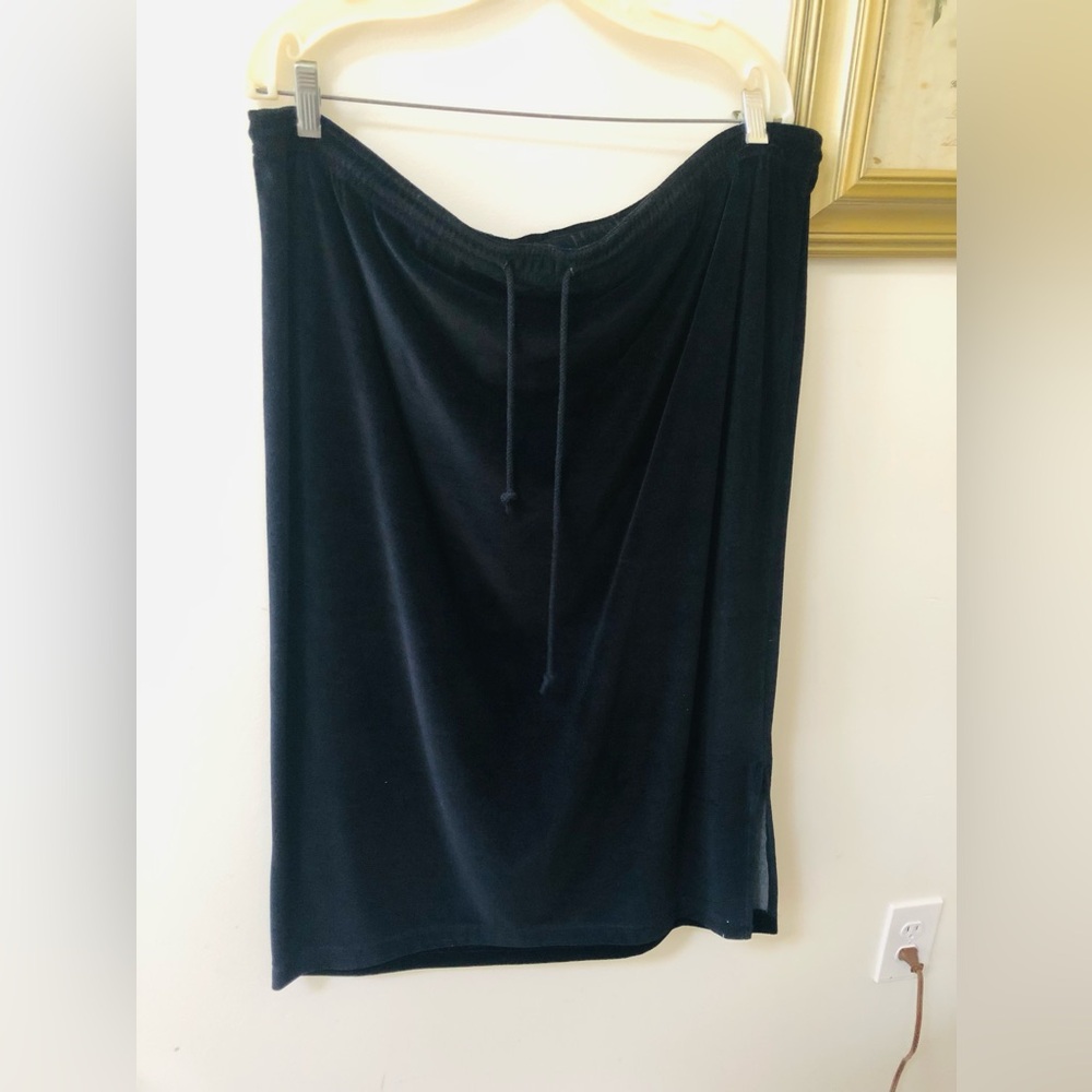 Jennifer Scott Black Velvet Drawstring Skirt